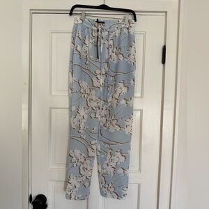 BCBG Floral Print Blue Pants